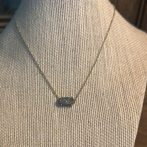 Kendra Scott Elisa Gunmetal Silver Necklace